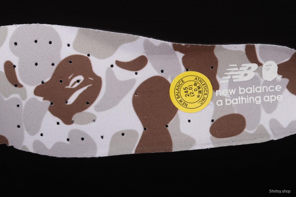 Bape x New Balance 2002R co-signed retro camouflage 3M reflective black silver casual running shoes M2002RBG