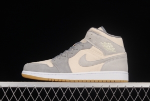 Air Jordan 1 Mid coconut milk mid-top basketball shoes DN4281-100