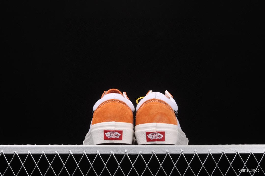 Vans Style 36 caramel orange and white small head splicing low-help couple casual board shoes VN0A3DZ3WZ5