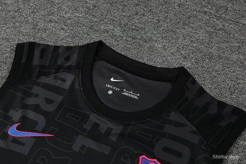 22/23 Barcelona Black Pre-match Training Jersey Vest