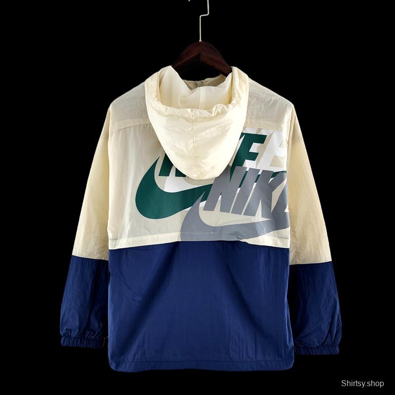 2022 NIKE Windbreaker Nike Beige Blue