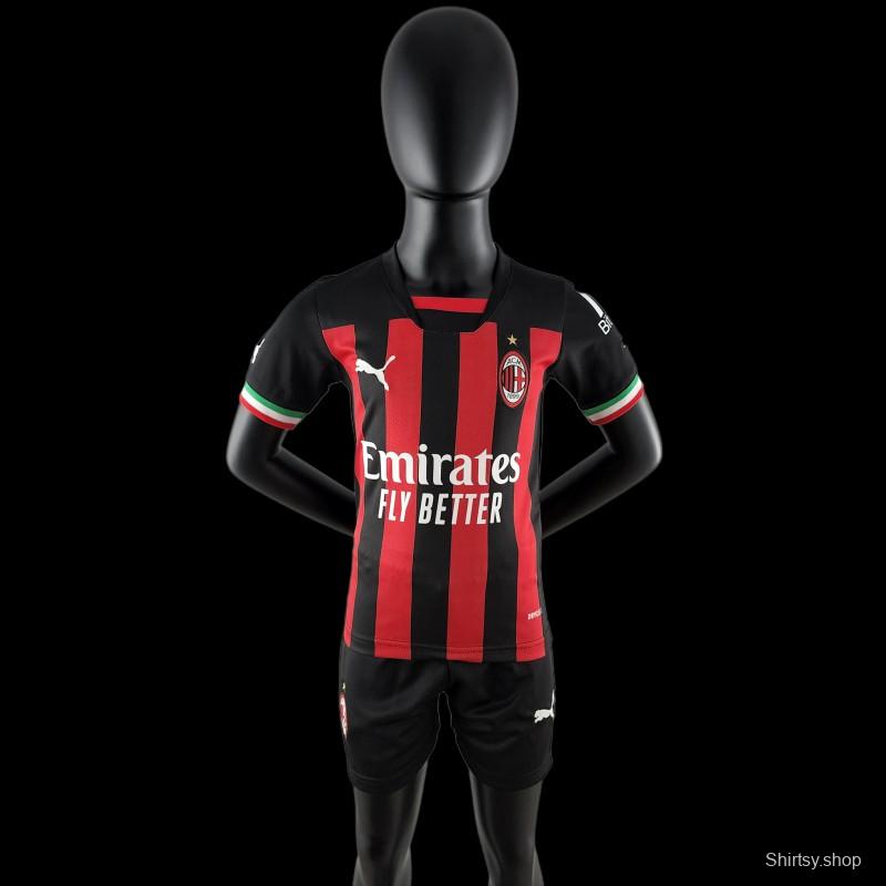 22/23 Kids AC Milan Home SIZE16-28 Soccer Jersey