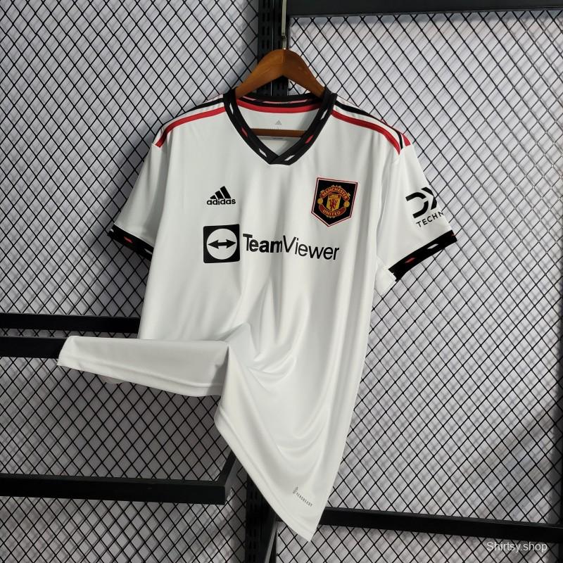 22/23Manchester United Away White Jersey