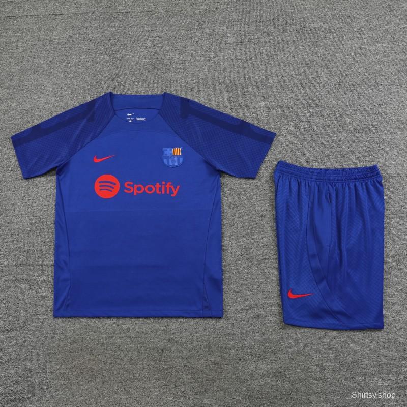 23-24 Barcelona Blue Short Sleeve+Shorts