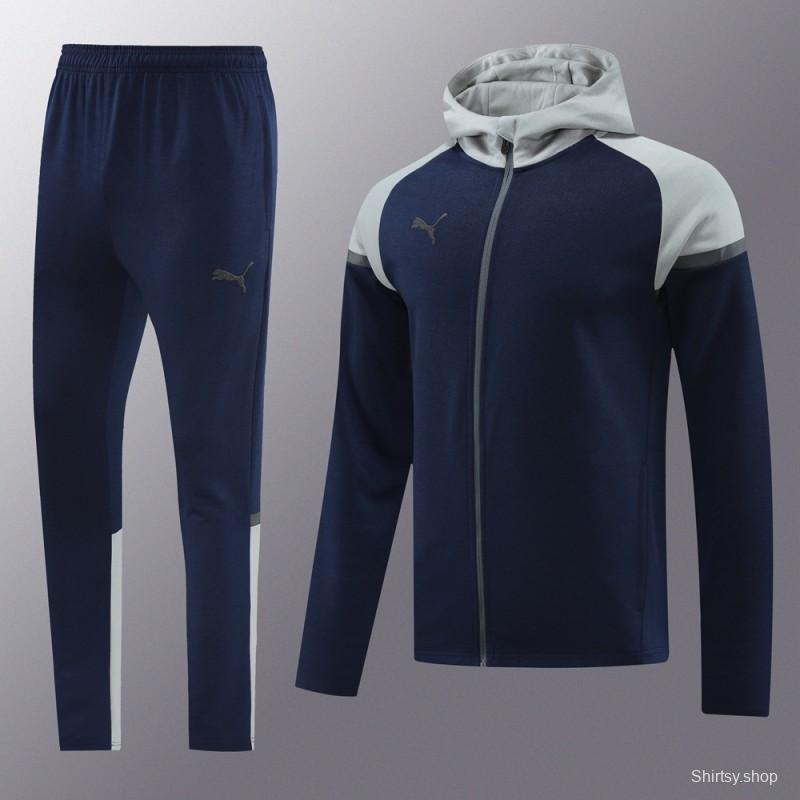 2024 Puma Navy/Grey Full Zipper Jacket +Long Pants