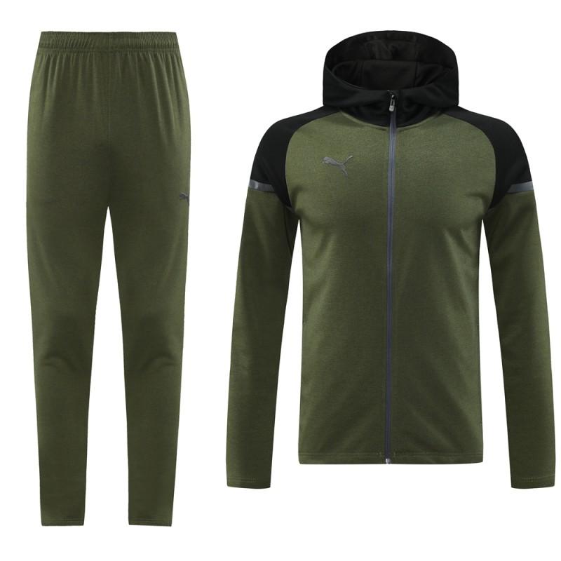 2024 Puma Dark Green Full Zipper Jacket +Long Pants