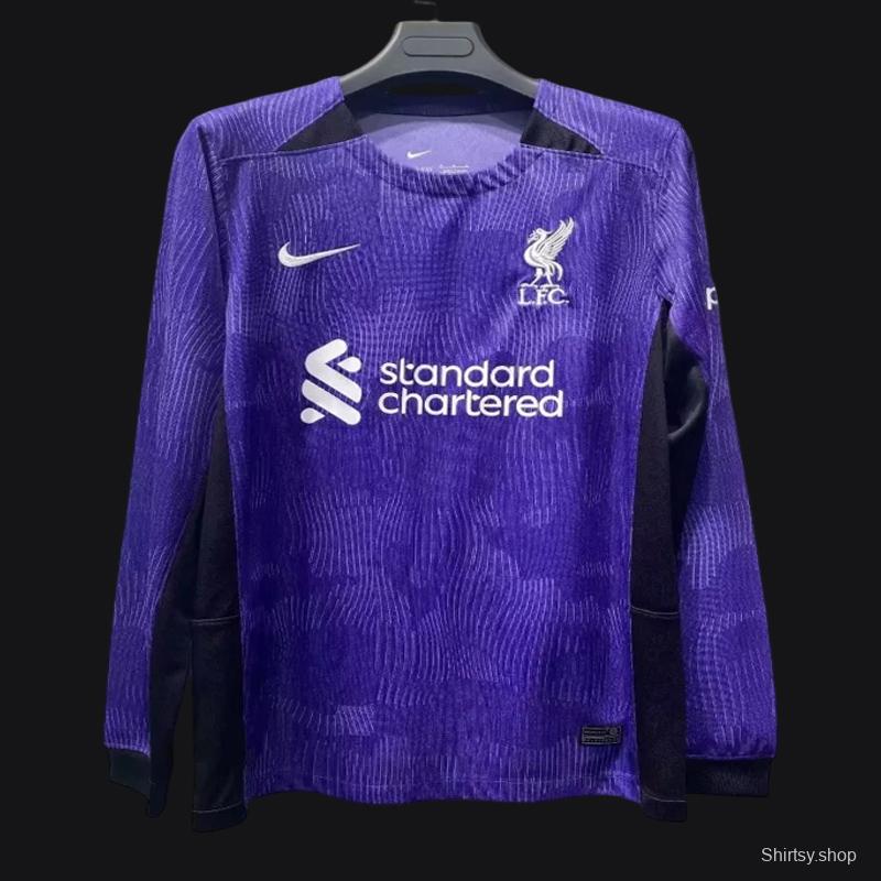 23/24 Liverpool Long Sleeve Third Purple Jersey