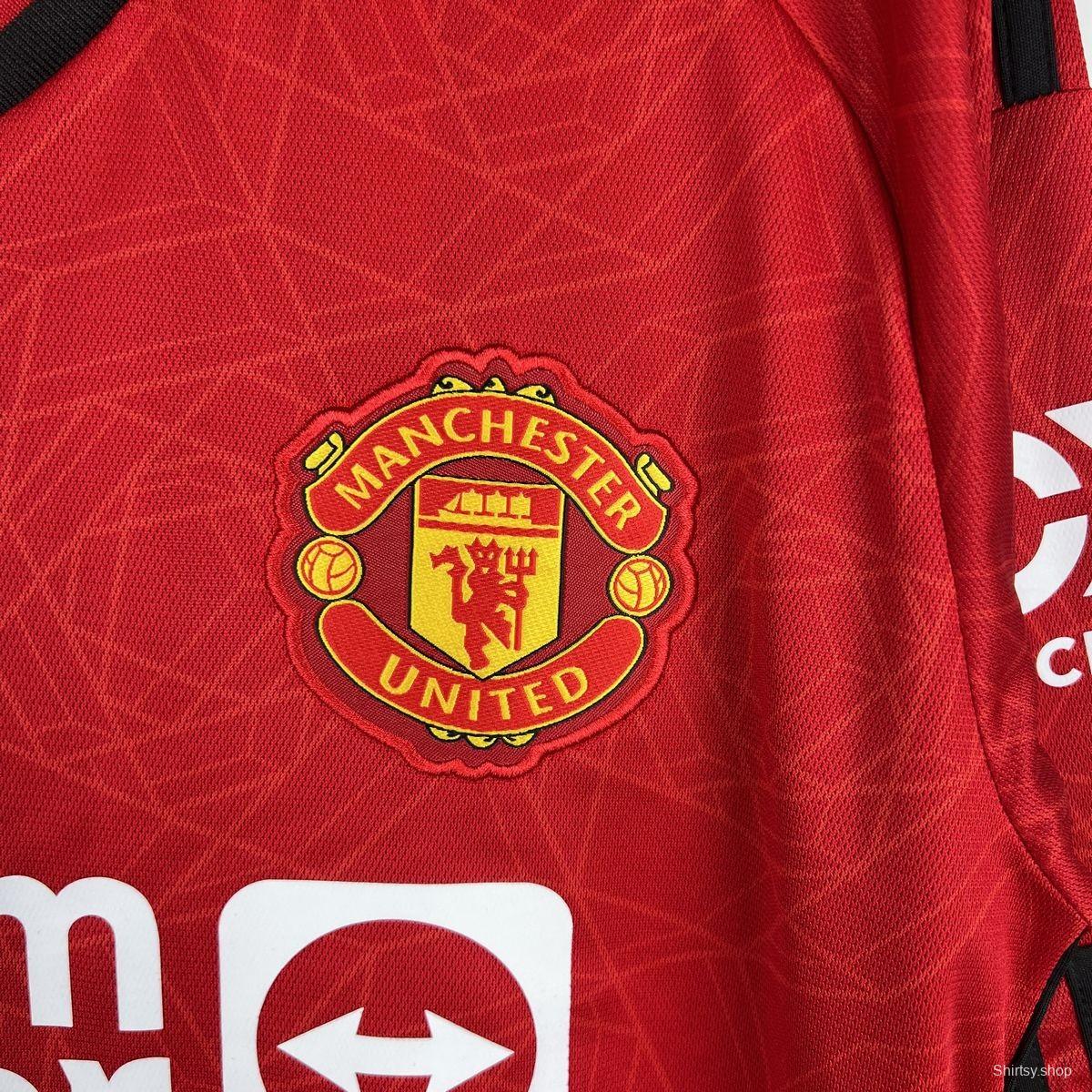 23/24 Manchester United Long Sleeve Home Jersey