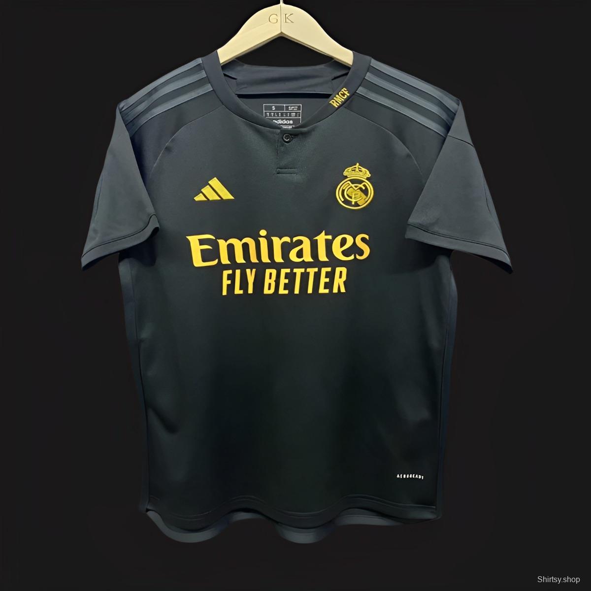 23/24 Real Madrid Away Black Jersey