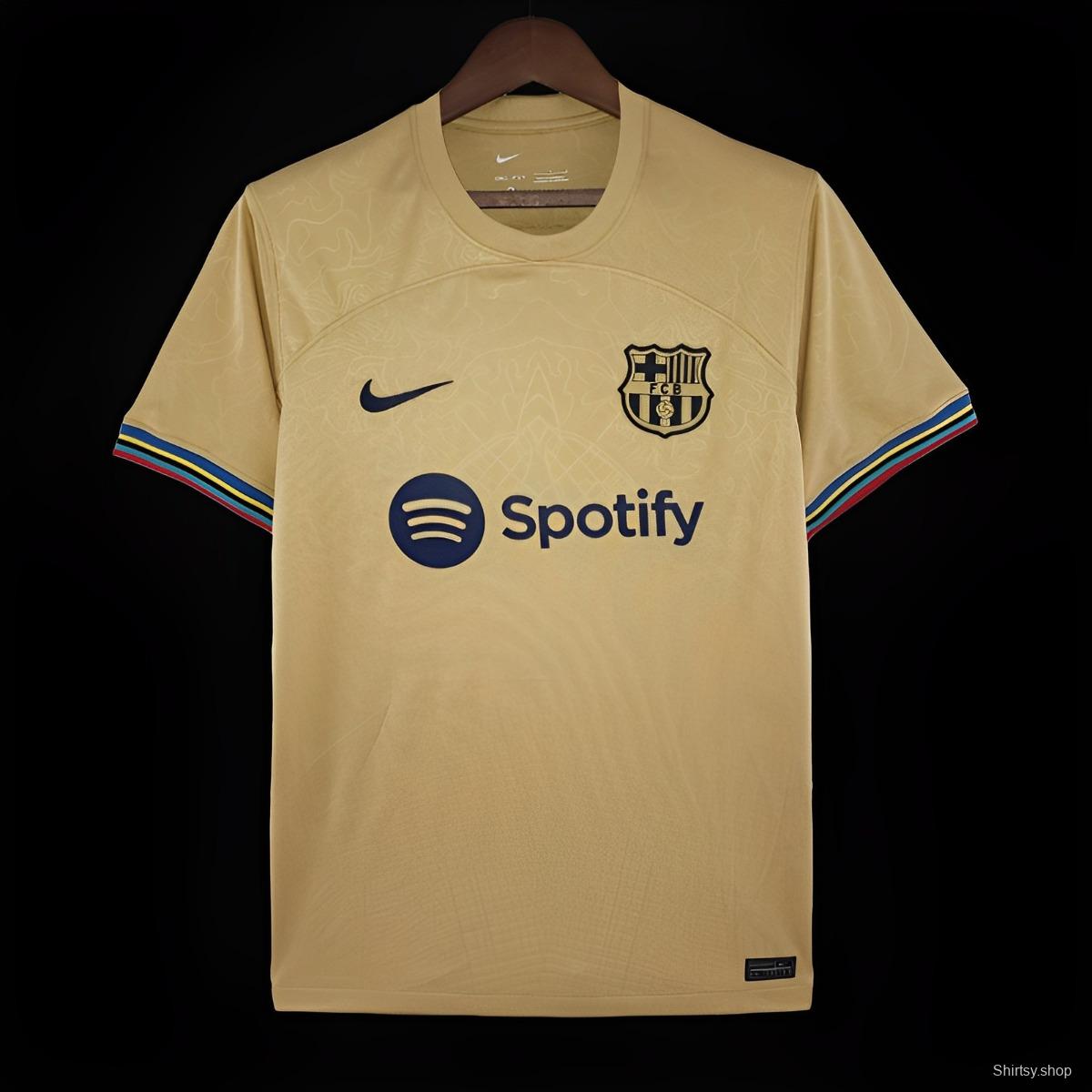 22/23 Barcelona Away Soccer Jersey