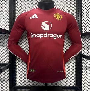 Player Version 24/25 Manchester United Home Long Sleeve Jersey